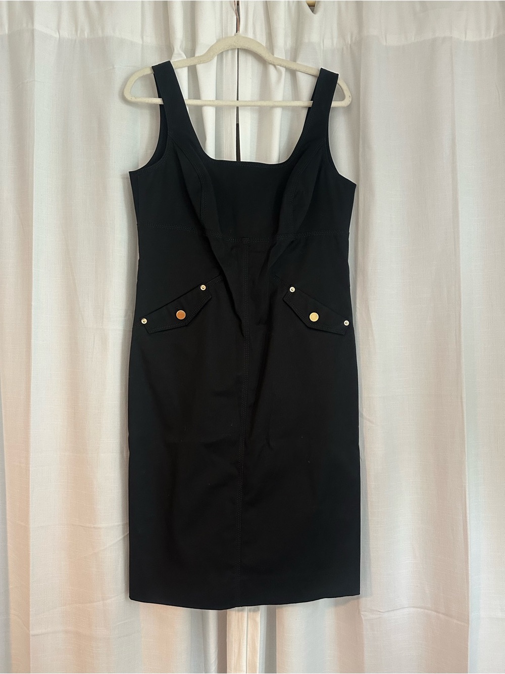 Etcetera Black Sleeveless Dress with Stud Pockets